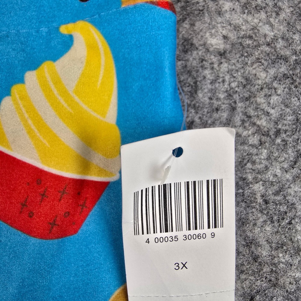 Disney Parks Snacks Leggings Womens 3X Blue Stretch Mickey Pretzel Dole Whip NWT - Picture 7 of 9